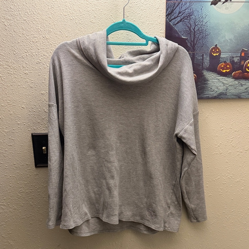 Michael Kors Light Gray Long Sleeve Top